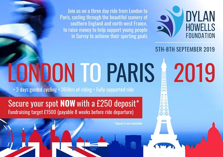 Announcing the DHF London To Paris Bike Ride!!

Join us in Sept 2019 on a three …